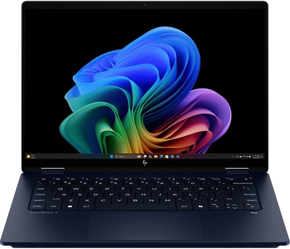 HP OmniBook X Flip 14-fm0023dx 2-in-1 Laptop – Intel Core Ultra 7 256V, 16GB RAM, 512GB PCIe Gen4 SSD, 14″ 2K Touchscreen, Windows 11 Home, NVIDIA AI PC, HP Rechargeable Pen available from MC Trading Kenya