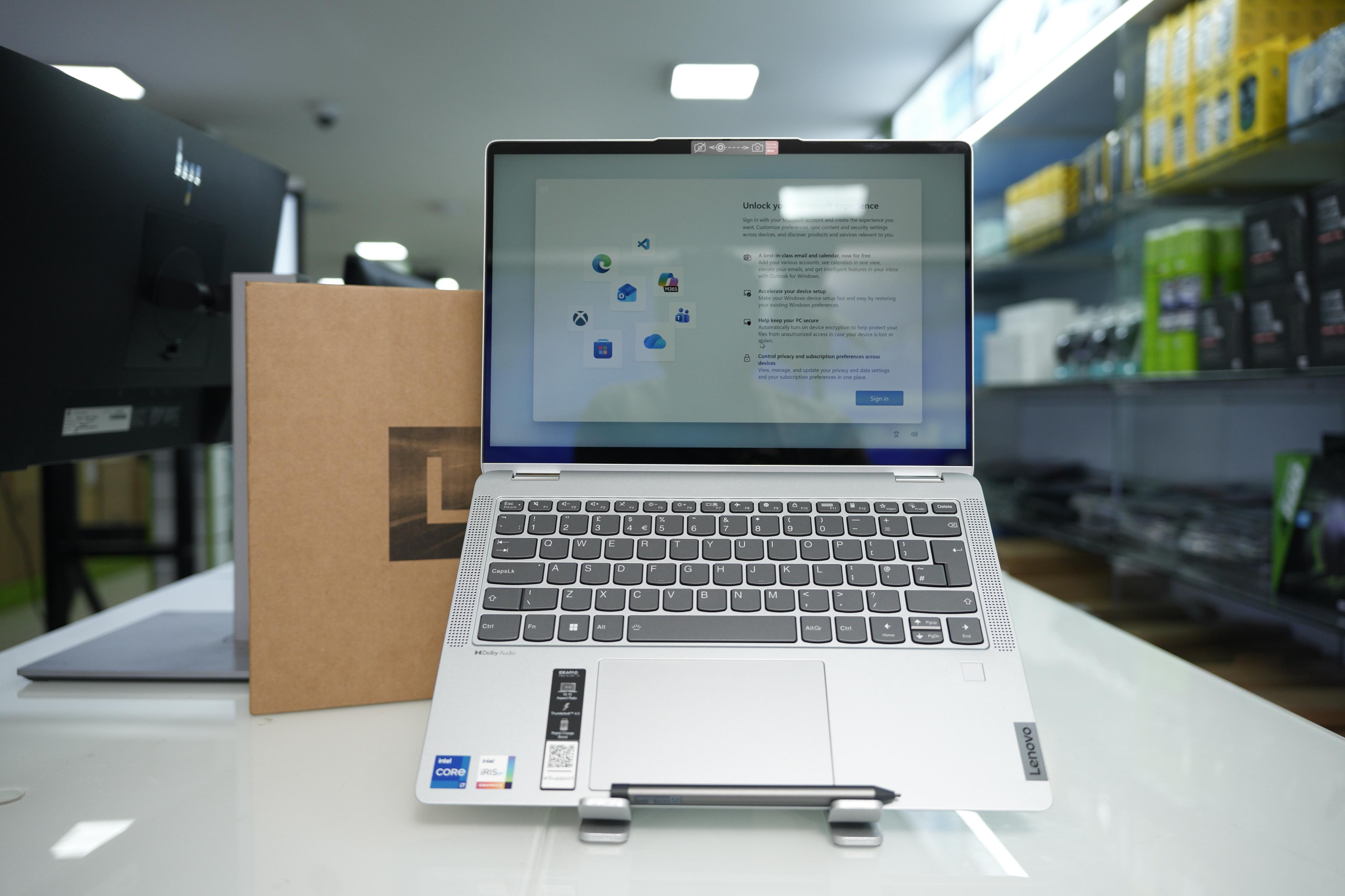 Lenovo IdeaPad Flex 5 14IAU7, Intel Core i7 1255U, 8GB LPDDR4x 4266 (Not Upgradable), 512GB SSD M.2 2242 PCIe 4.0×4 NVMe, Windows 11 Home, 14″ WUXGA – 82R700DYUE available from MC Trading Kenya